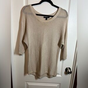 Banana Republic Women's Beige 3/4 Lightweight Sweater - Size Small
